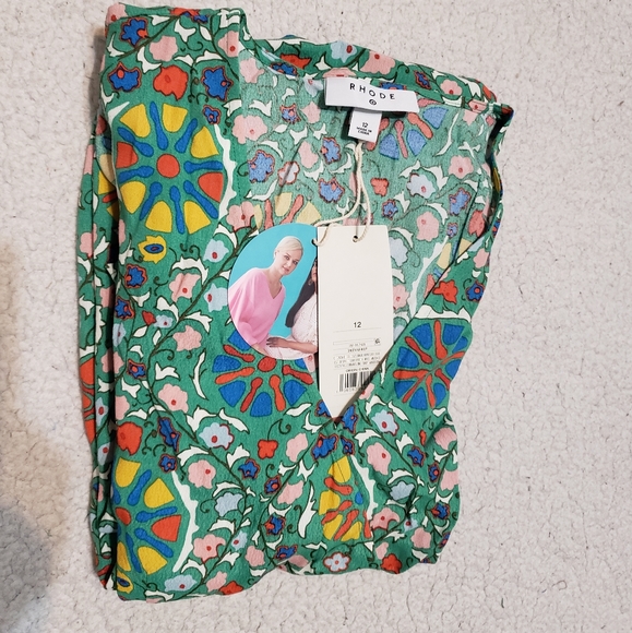 RHODE x Target Women's Zinnia Floral Print Short Sleeve Midi Dress - Picture 9 of 13